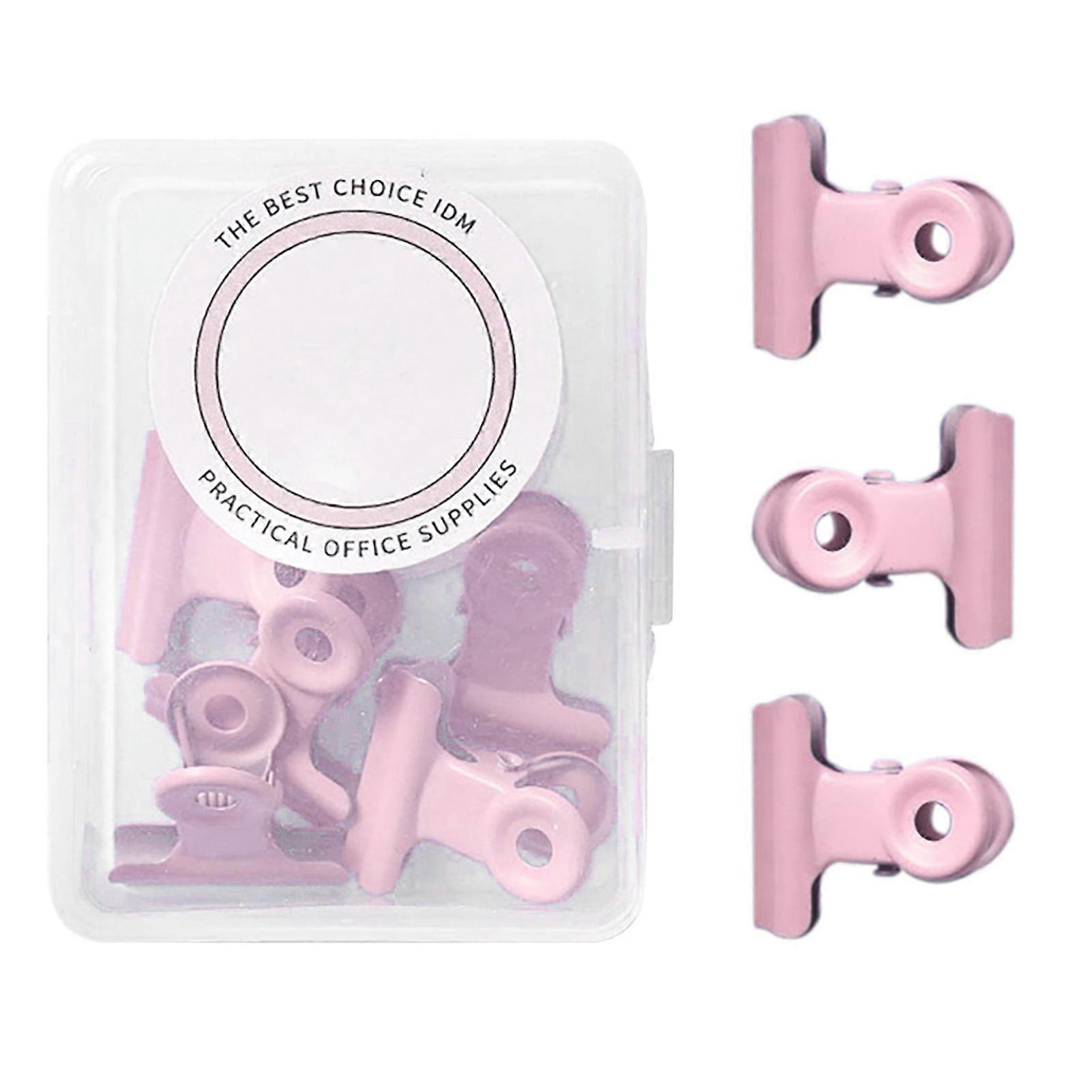 8pcs Metal Hinge Clips Rounded Head Rust Prevention Bull Binder File Clamps for Ticket Test Paper