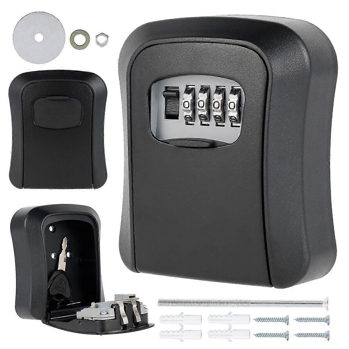 Key box, key safe, key safe for indoor and outdoor use with combination lock
