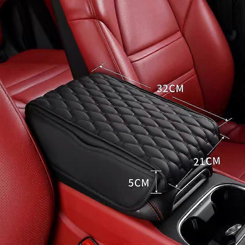 SEAMETAL Car Armrest Pad Organizer Bag Thicken Memory Foam Anti Scratch Pads Center Console Car Elbow Rest Storage Pocket Goods