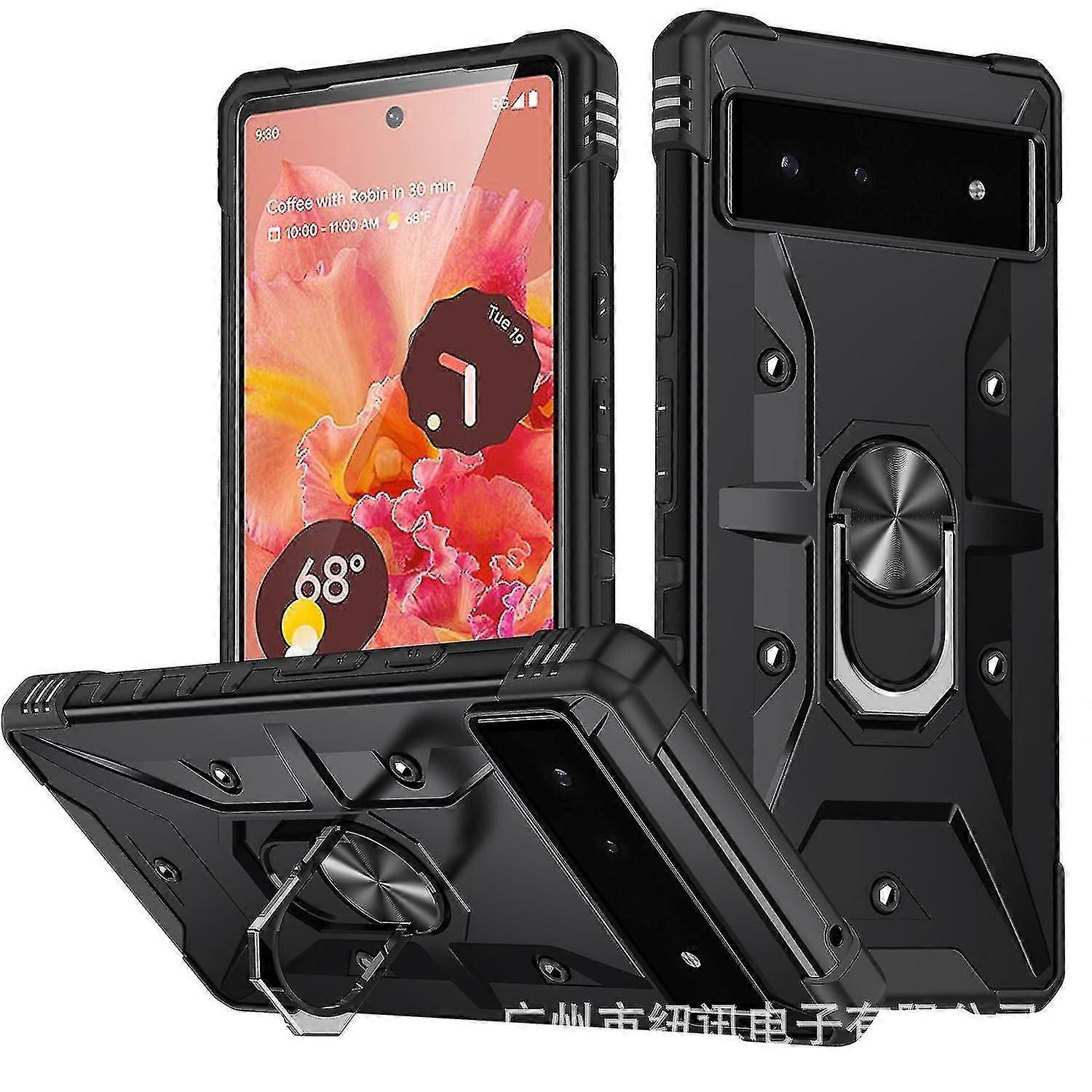 Case Compatible Google Pixel 7 Pro/ Pixel 7 With Magnetic Ring Holder, 4 Corner Military Drop Protection