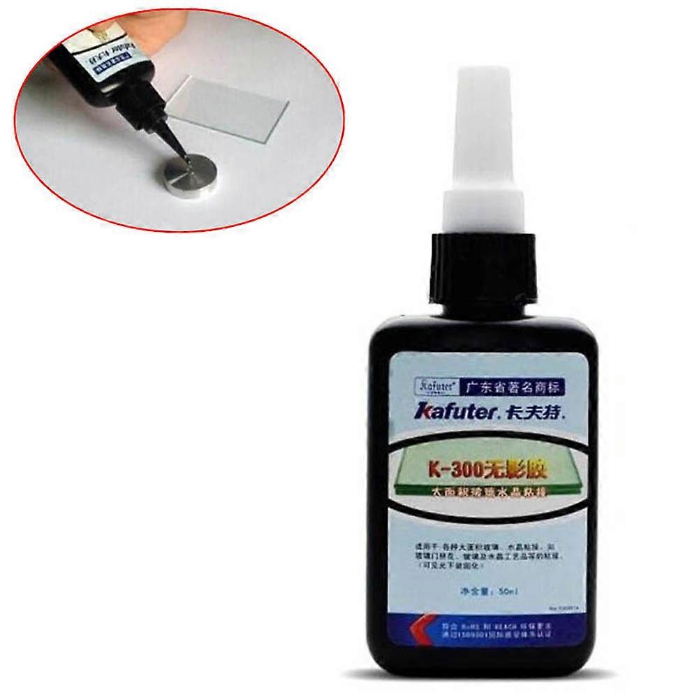 50ML Κ-300 UV κόλλα που θεραπεύει τη διαφανή σύνδεση γυαλιού κρυστάλλου αφιερωμένη