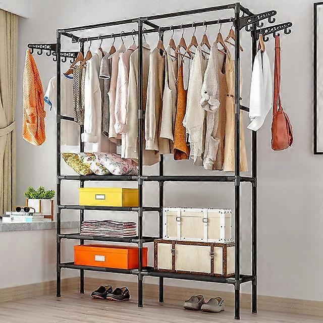 Soveværelse gulv enkel mobil frakke rack bøjle