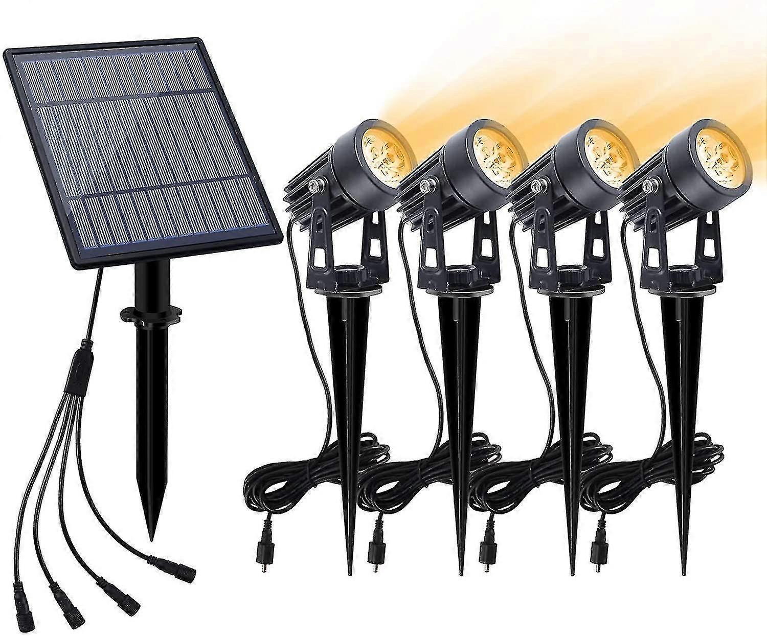 Vanntette solcelledrevne landskapsspotlights