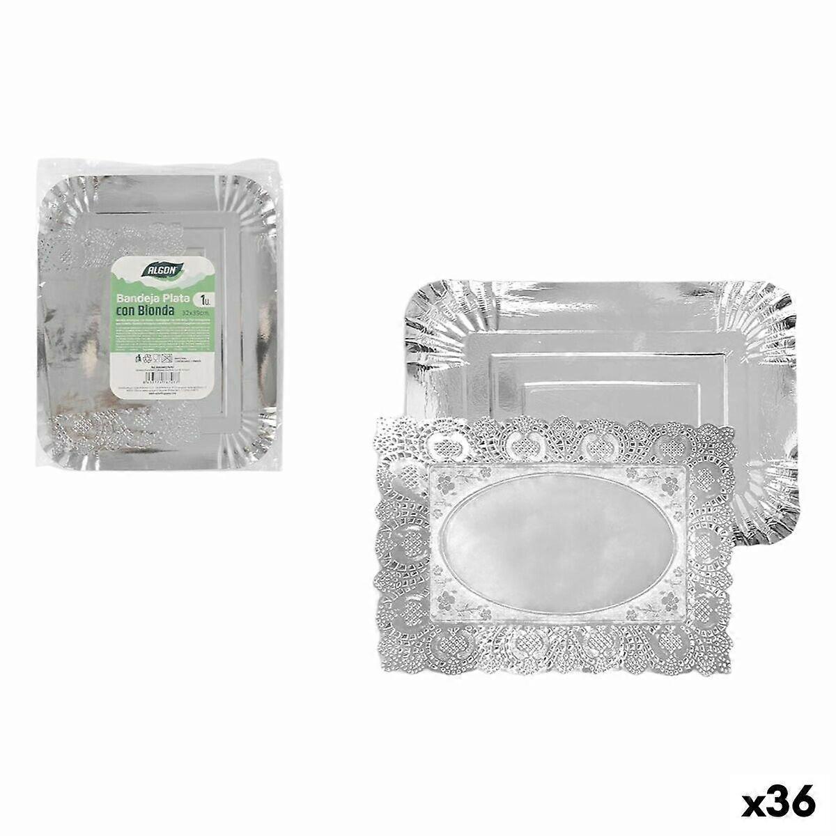 Snacktablett Algon Rechteckig 32 x 39 cm (36 Stück)