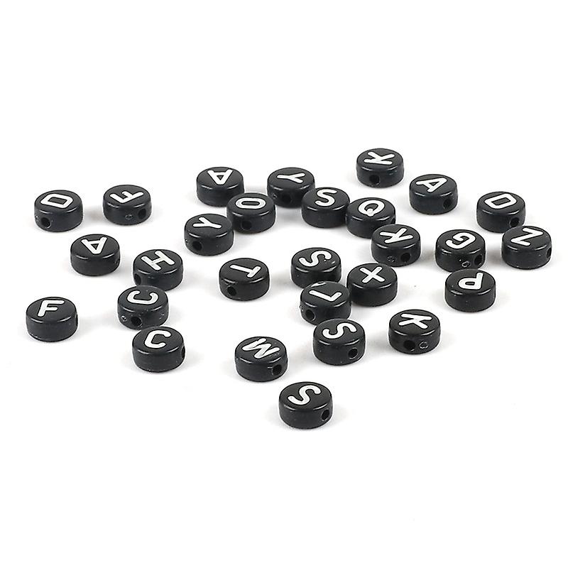 Diy γράμμα γύρο 4 * 7mm χρώμα ακρυλικό γράμμα χάντρες για τα παιδιά