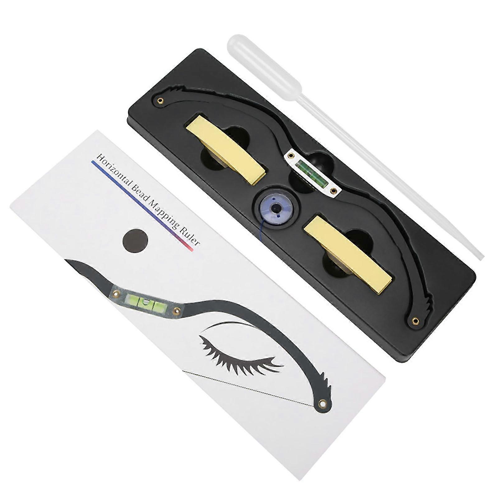 Microblading Line Marker Ruler Eyebrow Tattoo Positioning Tool (Horizontal Ruler Liquid 0.07ml)