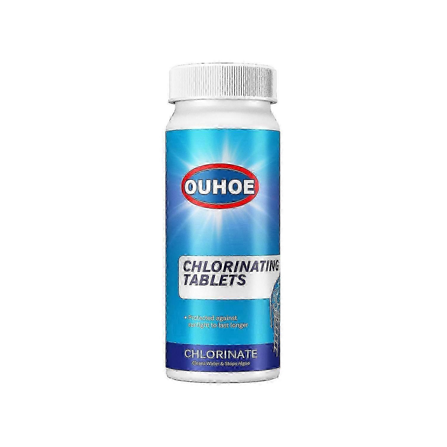 OUHOE Pool Cleaning Tablet, Swimming Pool Effervescent Tablet Decontamination Cleaning Tablet Multif
