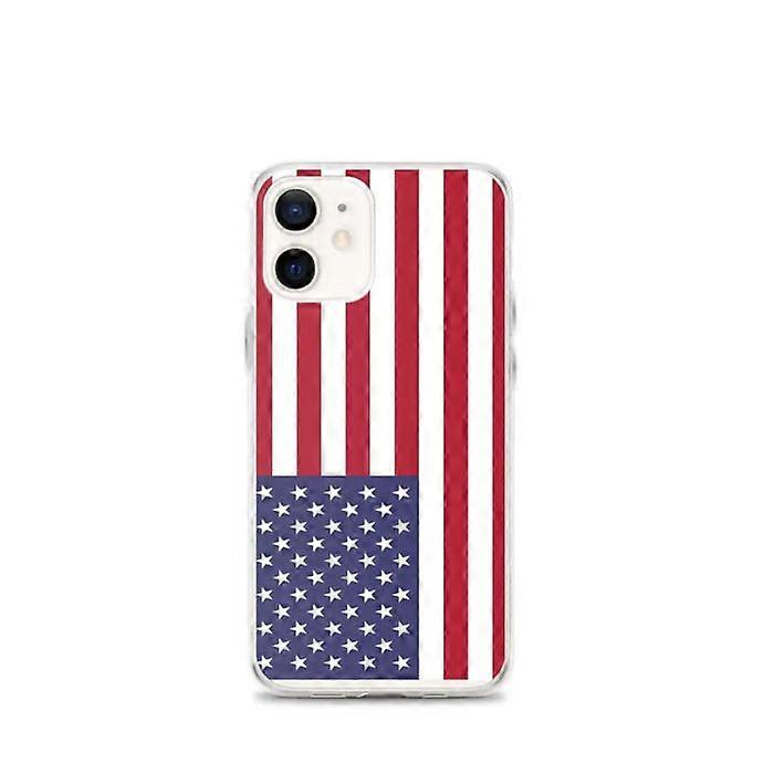 iPhone Case - Multicolor - United States Flag - Flexible - Compatible with iPhone 12 mini - Unique Design