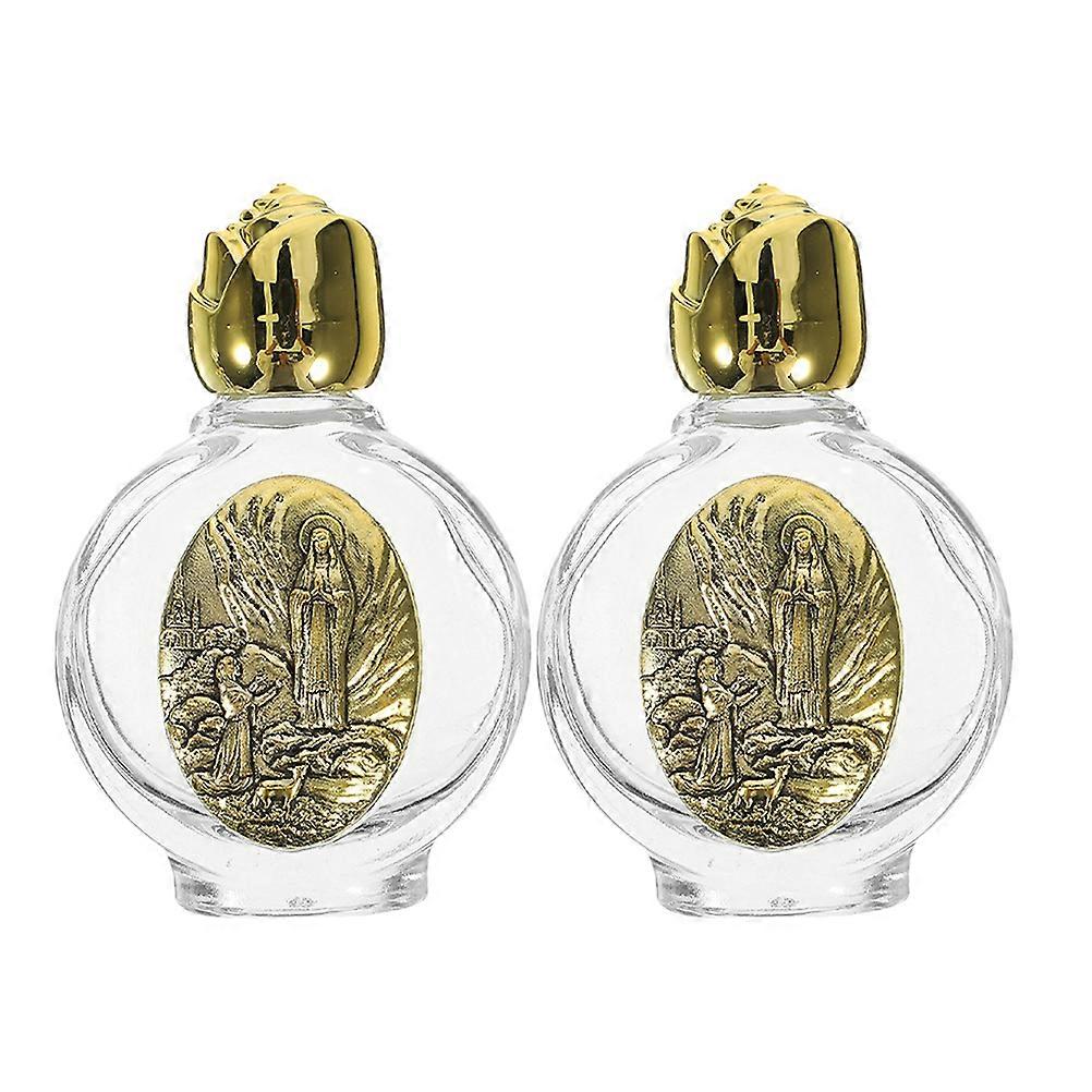 Empty Glass Bottles for Decorative Use, Compact Design, Holds Holy Water or Perfume