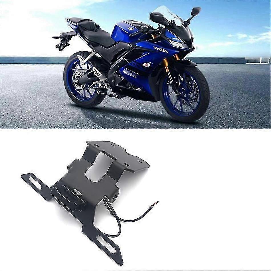 Motorcycle Rear Tail Parts Bracket Cnc License Plate Holder Led Light For Yamaha Yzf R15 V3 V3.0 2017 2018 2019