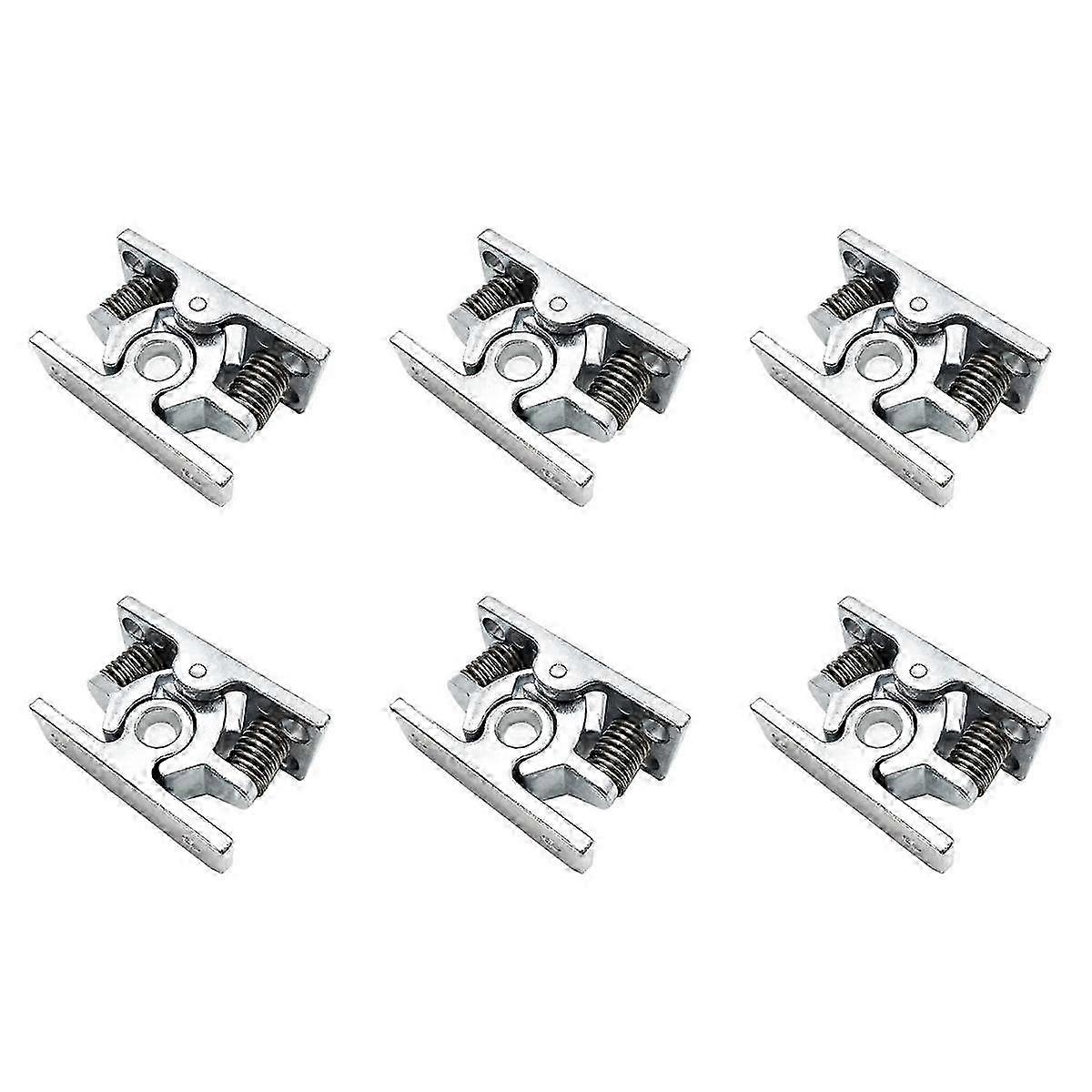6Pcs Spring Loaded Door Easy Lock Stop Catch Release Clamp Double Roller Catch (Mp-4)