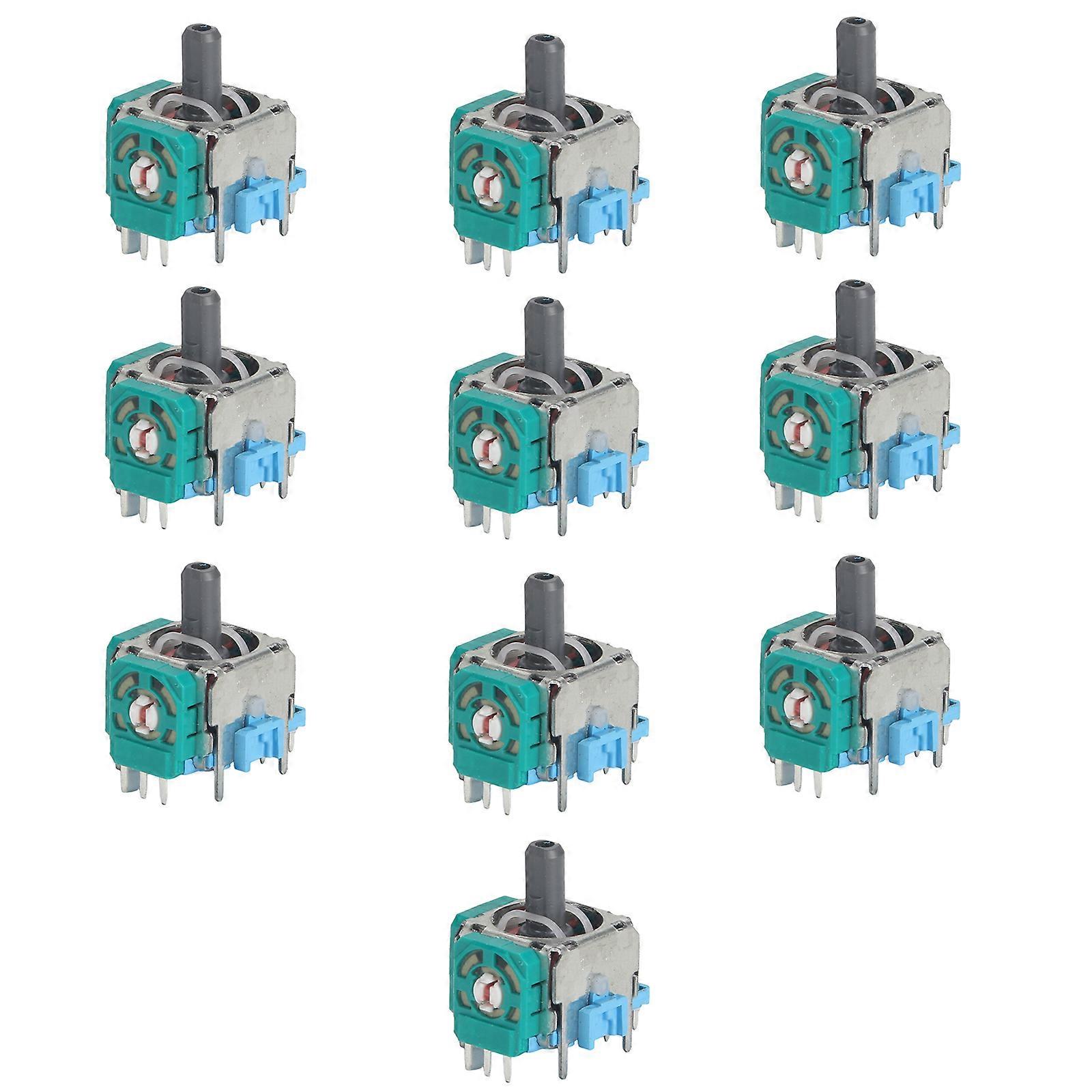 10Pcs Replacement 3D Analog Joysticks Sensor Module Repair Accessory for P5 Game Controoler Module Potentiometer Green