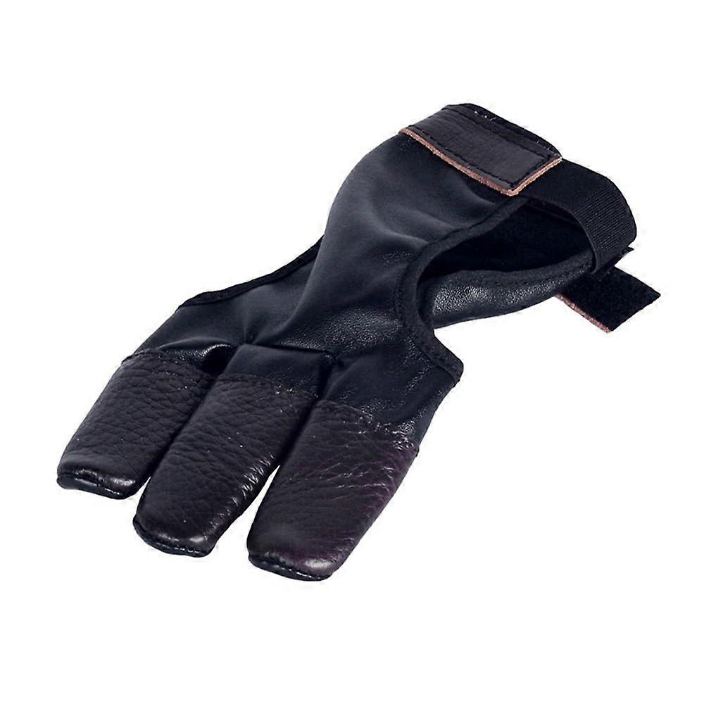 Bogenschießen Schutzhandschuh für Erwachsene und Anfänger, 20x10cm, Schwarz, Fingerschutz, Bogenschießausrüstung