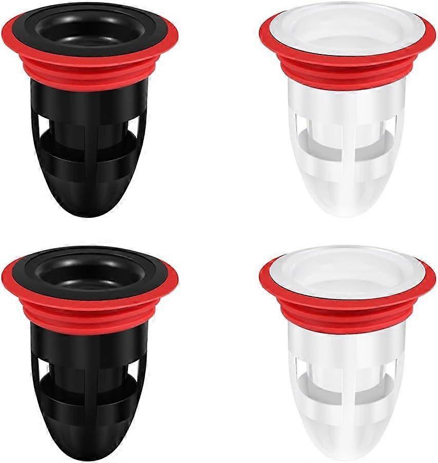 Pieces Shower Drain Floor Drain, Anti-Clogging Shower Hair Catcher, Anti-Odor Shower Valve, for Bathroom, Laundry Rooms (Black, White)