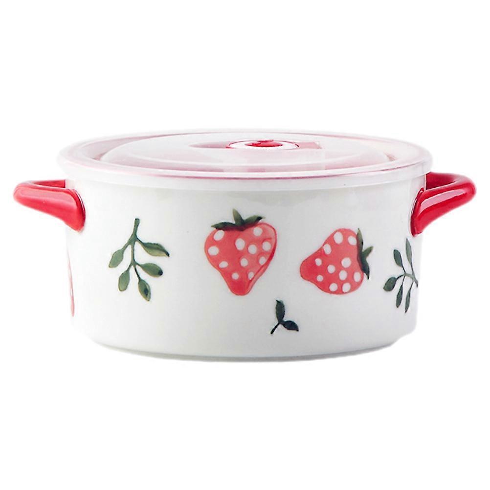 Compact Ceramic Bowl Closure, Ideal for Salads and Decorative Use