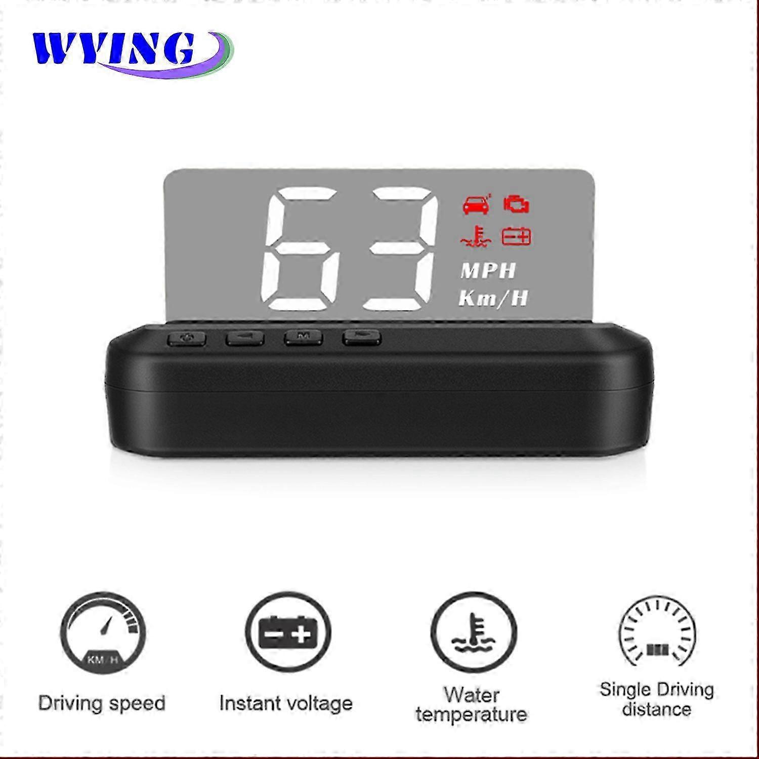 C100 OBD HUD Head-up Display Car Speed Projector Auto Speedometer KMH/MPH Suitable for Various Vehicles Including Cars and Trucks