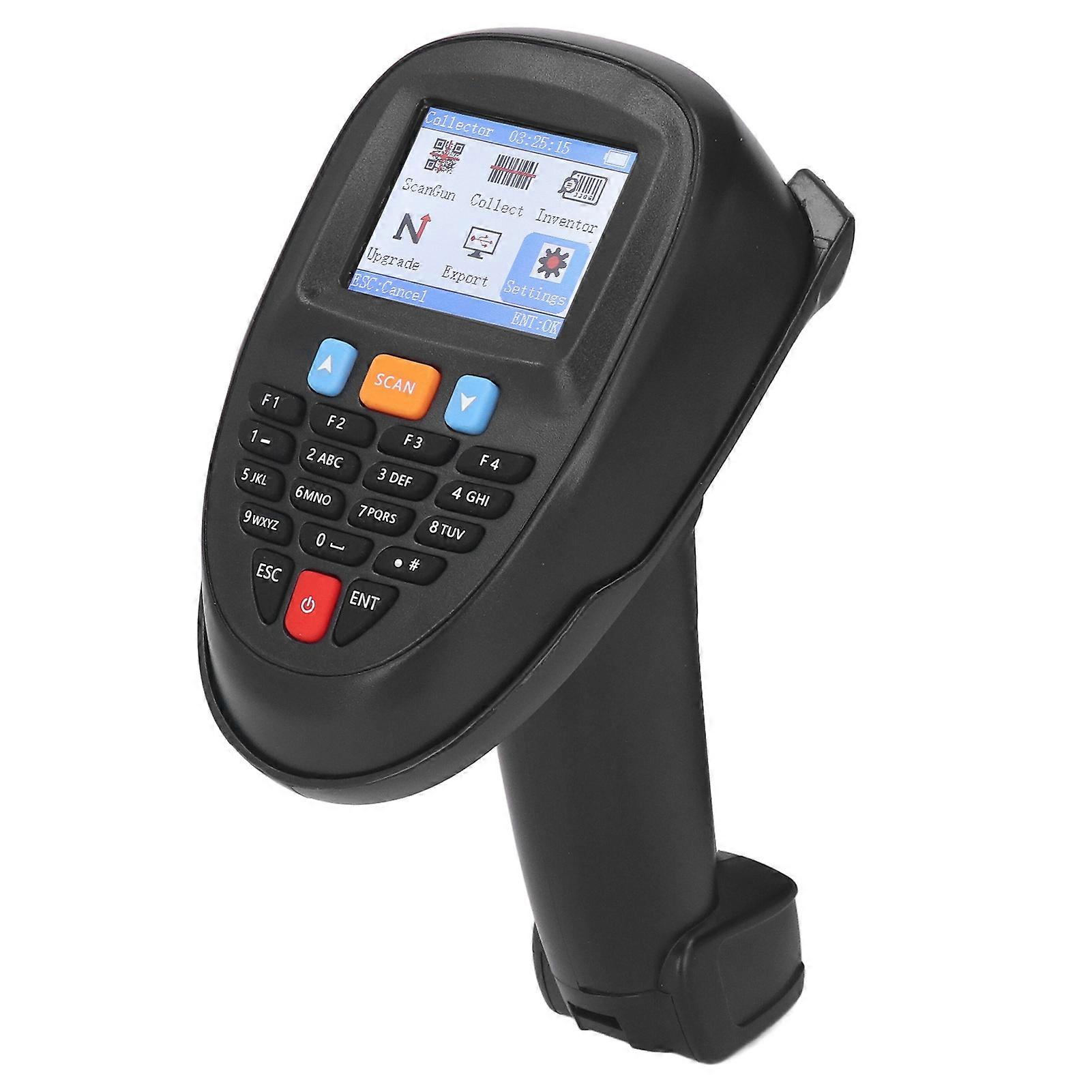 Barcode Scanner 2.4GHz Wireless CCD Red Light Barcode Reader 2.2in Display Data Collector 