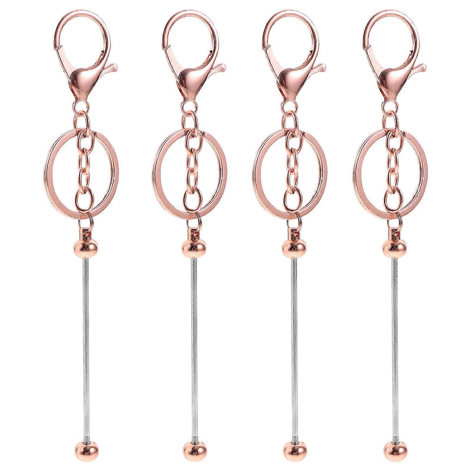 Beadable Key Rings Shaped Key Chain Kit Simple Structure For Backpacks 11.00X3.00X0.20Cm