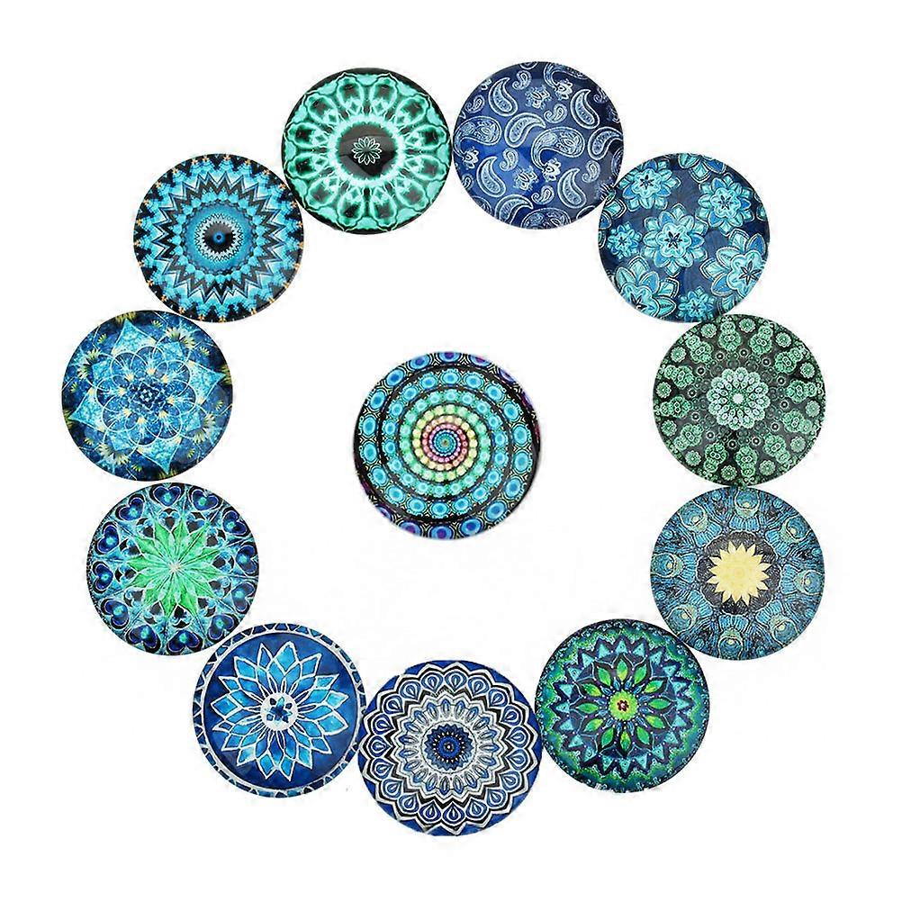 20pcs Colorful Round Glass Stickers for DIY Jewelry Crafts Decorative Patterns for Vases Clocks and Picture Frames Easy to Apply Adhesive Craft