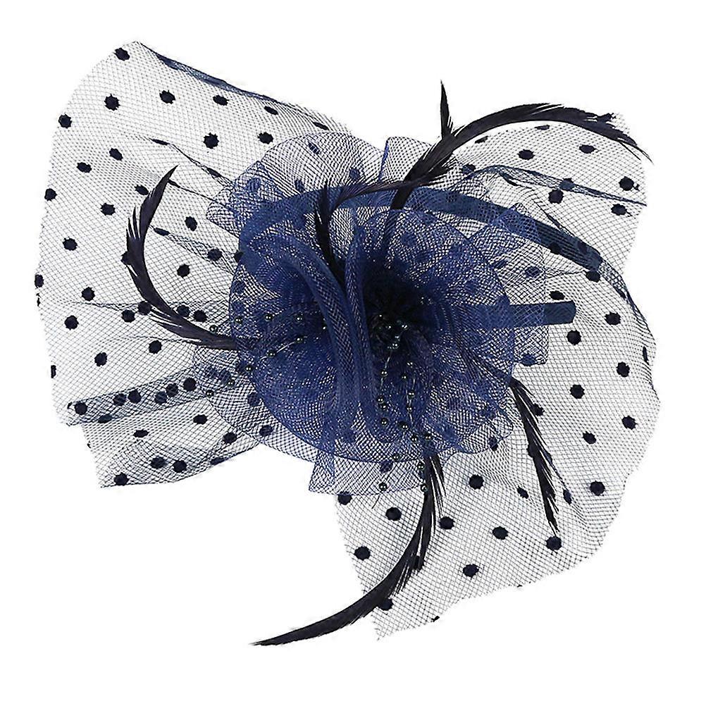 Karneval Fascinator Hut Kopfbedeckung Für Abendparty Braut Accessoire Net Garn Material 20x17cm 1Pack