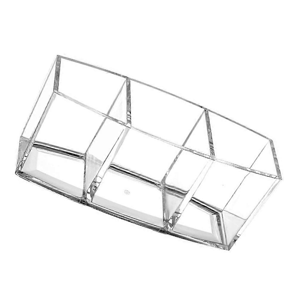 Makeup Storage Stand Transparent Makeup Brush Container for Makeup Lovers Bedroom 18x8cm Plastic 1Pcs