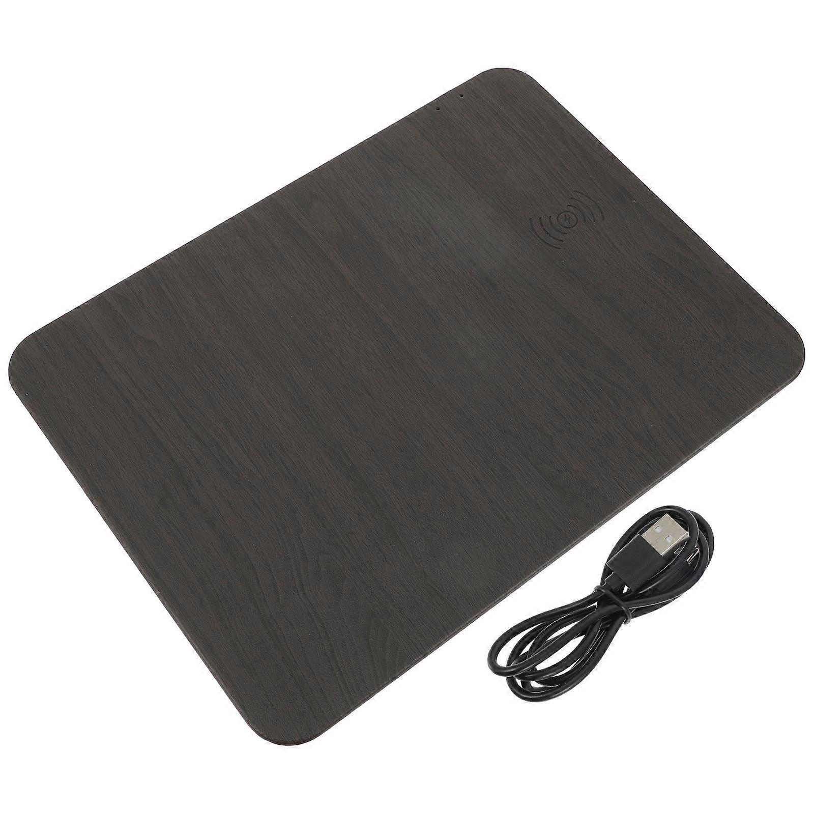 Gaming Mousepad Wireless Charging Mat Fast Charging Computer Accessories Rectangular Style 30X12cm Black High Efficiency 1Pack