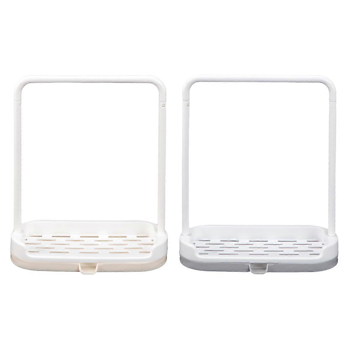 Kitchen Shelf Towel Draining Stand Space-Saving Hygienic Design Assorted Color 19.3x16.8x7.0cm 2Pcs