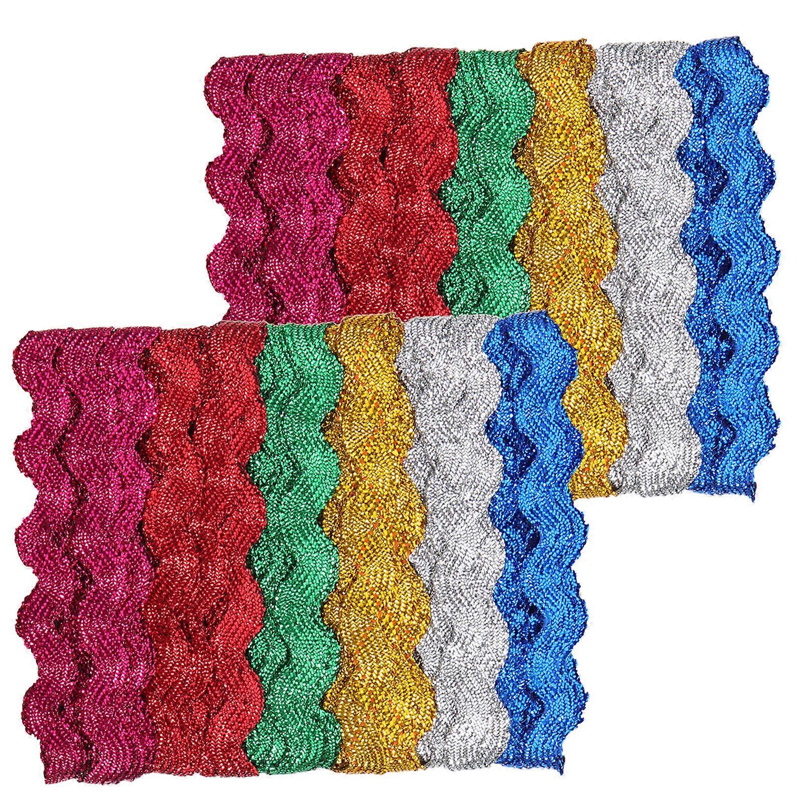 Wave Fringe Trim Polyester Simple Wave Bending Fringe Home Decoration 35.37X0.20X0.04in 2Pcs