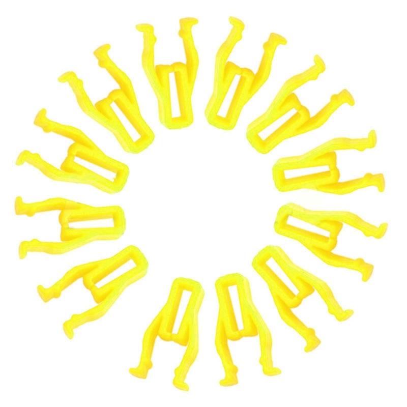 20 pcs. Car Yellow Plastic Rivet With Hole 8mm Rod Fastening Clip Support