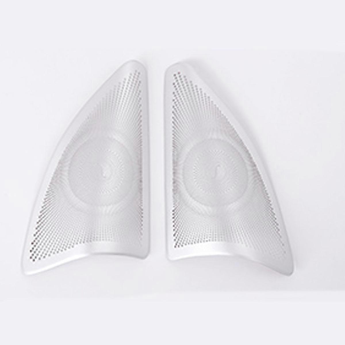 2Pcs Alloy Car Front Treble Horn Speaker Cover Sticker For Mercedes Benz GLE W166 Coupe C292 ML X166 GL GLS Car Accessories