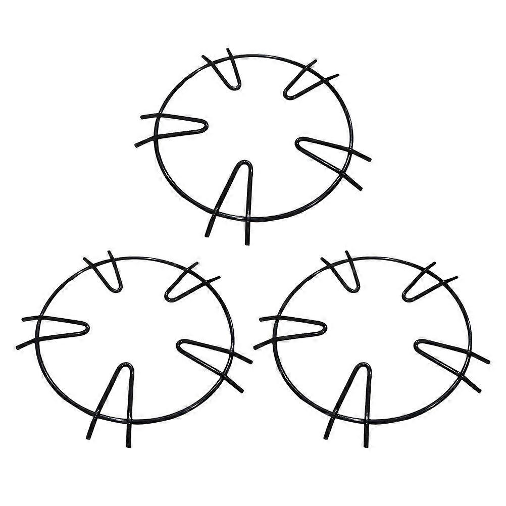 Cooktop Support Bracket Gas Stove Racks Professional Use Round Frame Simple Structure 3Pcs