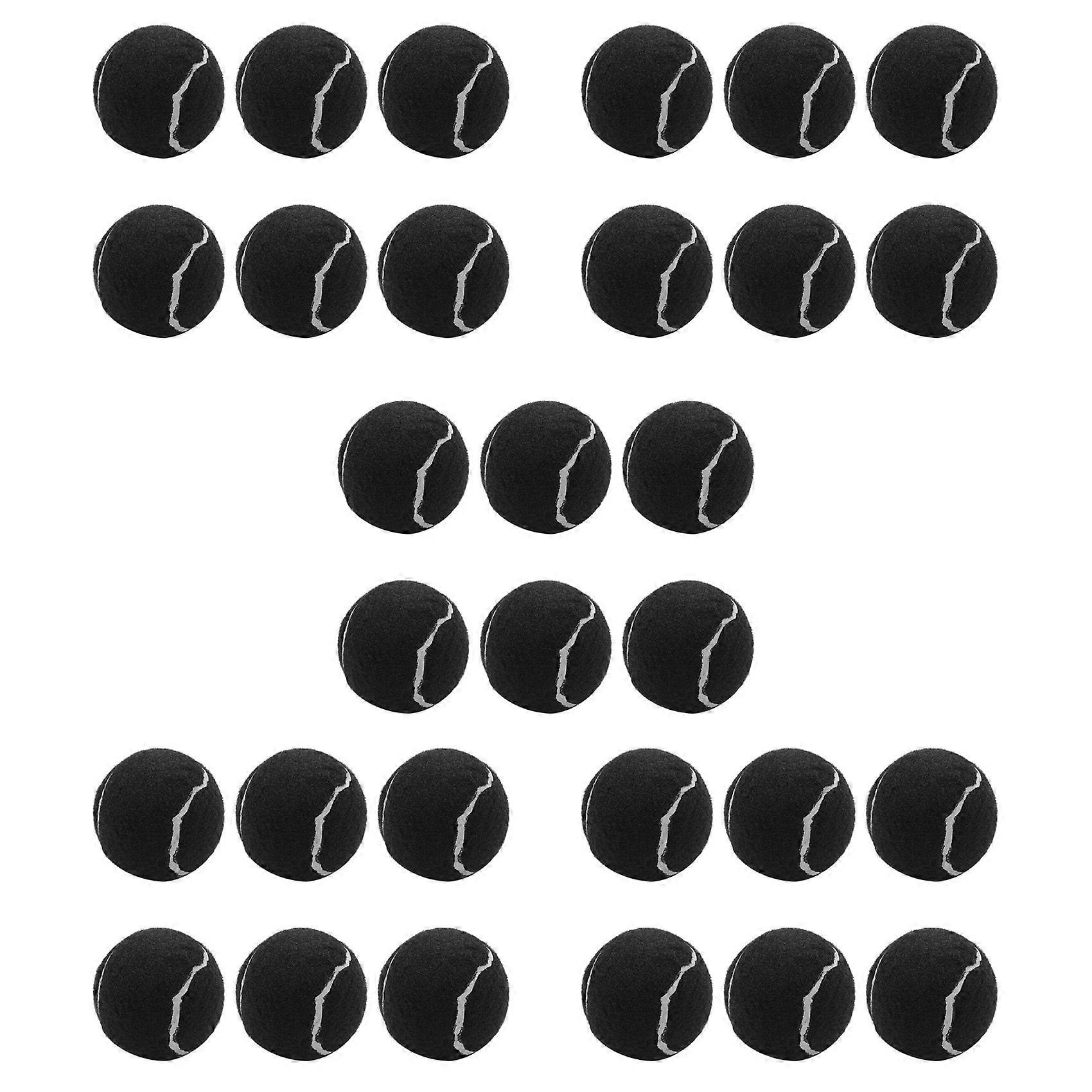 6Pcs Pack 66mm Ladies Beginners Practice Tennis Ball,Black