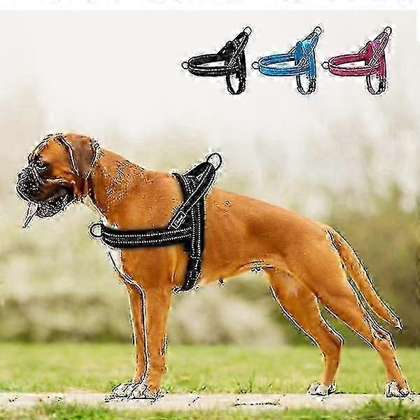 Front Leading Pet Dog Harness No Pull for Large Dogs Plush Padded Vest