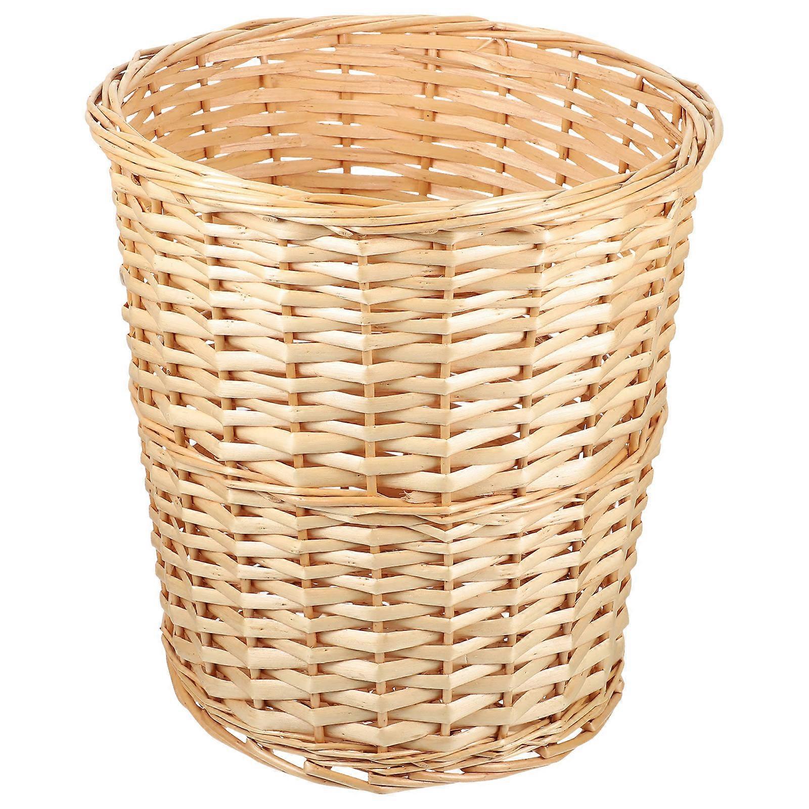 Coffee Woven Wicker Basket for Storage Made of Synthetic Material 1PC