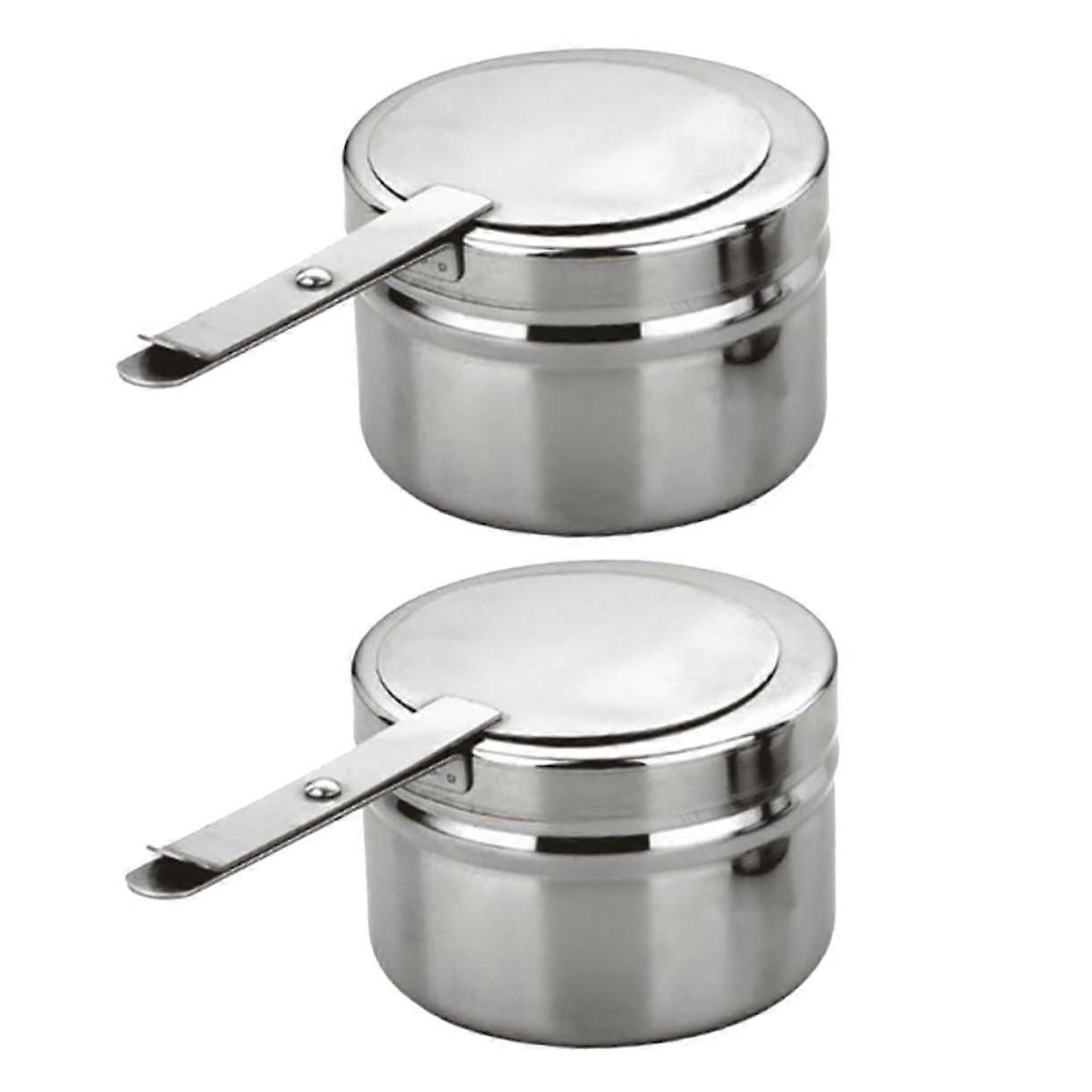 Pack of 2 Fuel Containers for Chafing Dish Food Warmer Silver