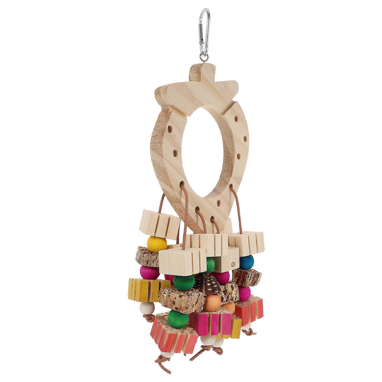 Brown Synthetic Bird Toy for Parrot Use Safe Chewable and Durable for All Sizes 1 Pc