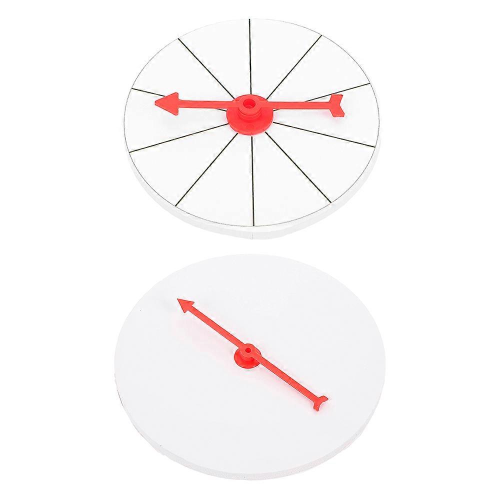 Game Wheel Party Game Event Prop DIY Draw Round White 10X10X1CM 2Pcs