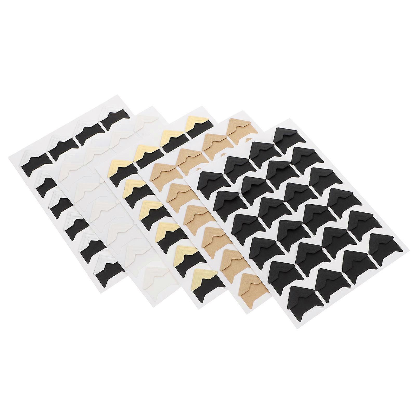 Self Adhesive Photo Corners Scrapbooking Accessories Silver 5 Sheets