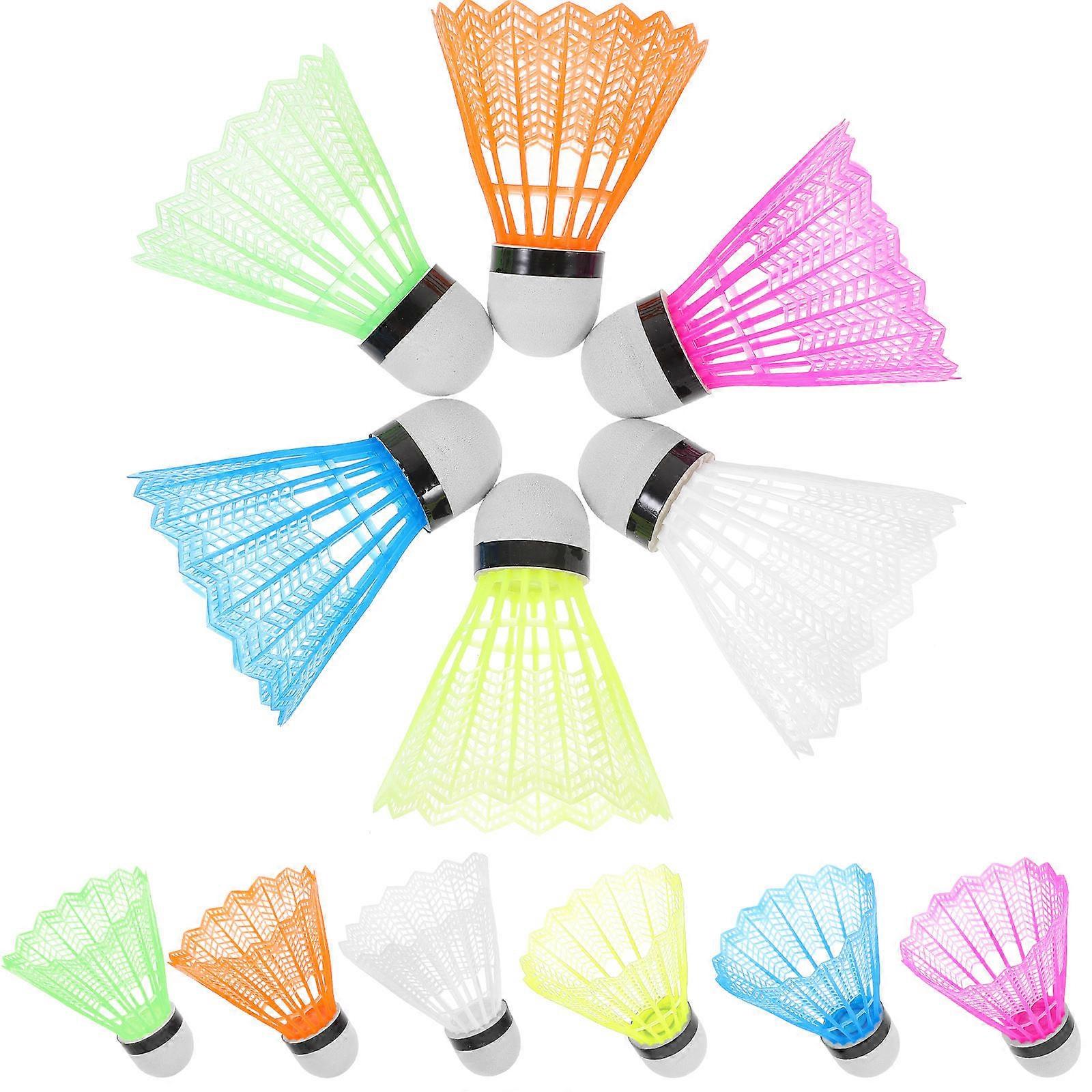 Shuttlecocks for Badminton Badminton Shuttlecocks Amateurs Practice Round Shape Plastic Material 12Pcs