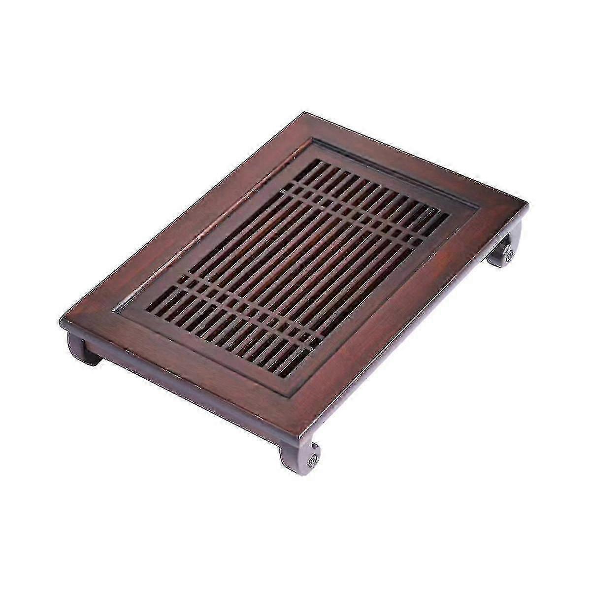 Plateau à thé en bambou naturel Ensemble de stockage d’eau avec tiroir à usage domestique