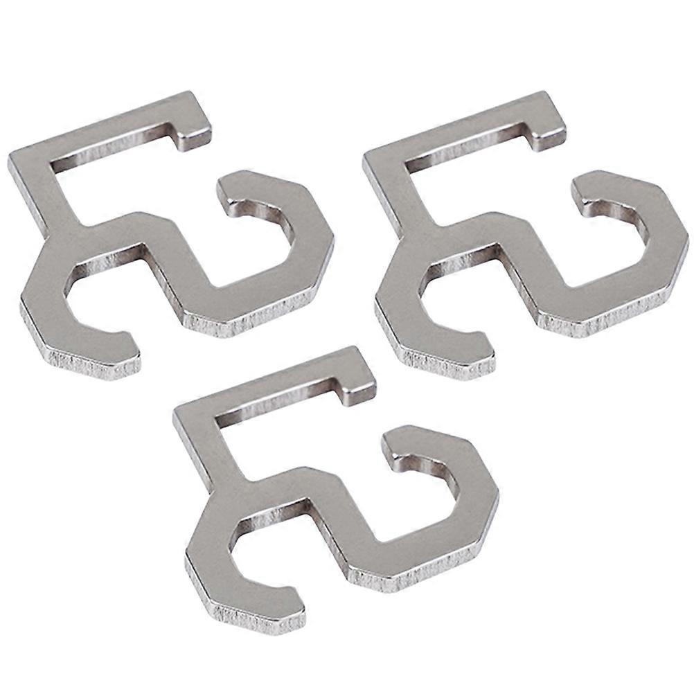 Camping Tent Rope Hooks Anti Slip Rope Buckles Hiking Rectangular Simple Design Lock Cord 3Pcs
