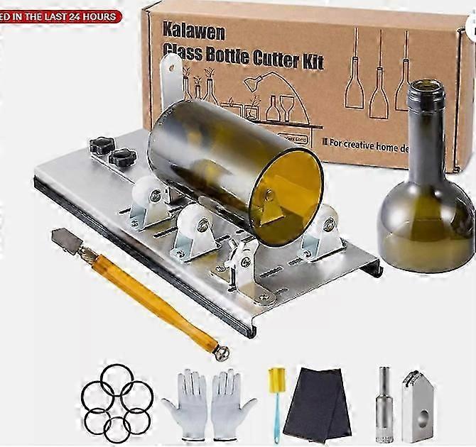 طقم قاطع الزجاجات بأحجام قابلة للتعديل 5 عجلات أداة قطع زجاجية مستديرة