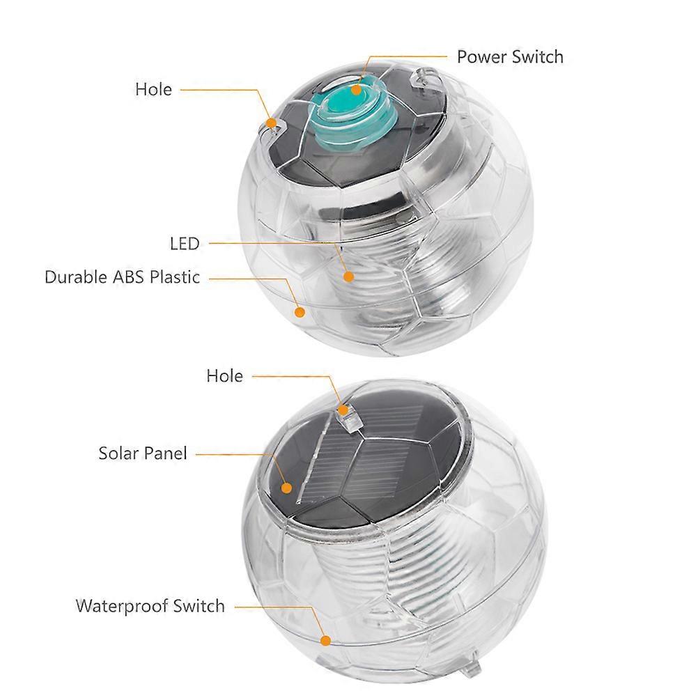 Solar Powered Floating Lamp For Garden Decoration With Waterproof Feature 7.8 x 7.8 x 7.8 Cm Rechargeable Battery 1Set