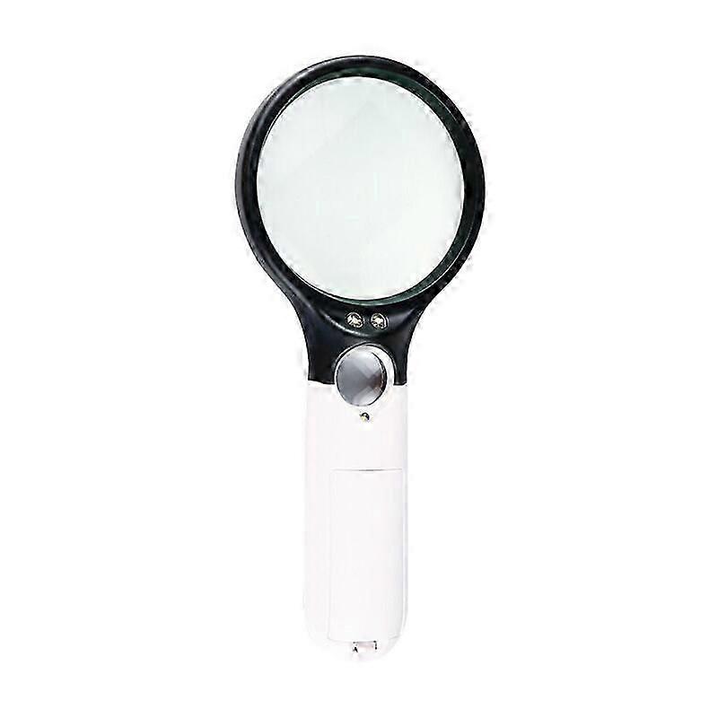 Magnifying Glass with 3X 45X Light, Lighted Reading Magnifier, Magnifying Magnifier Magnifier with 3 LEDs, High Clarity and Light Weight for Seniors