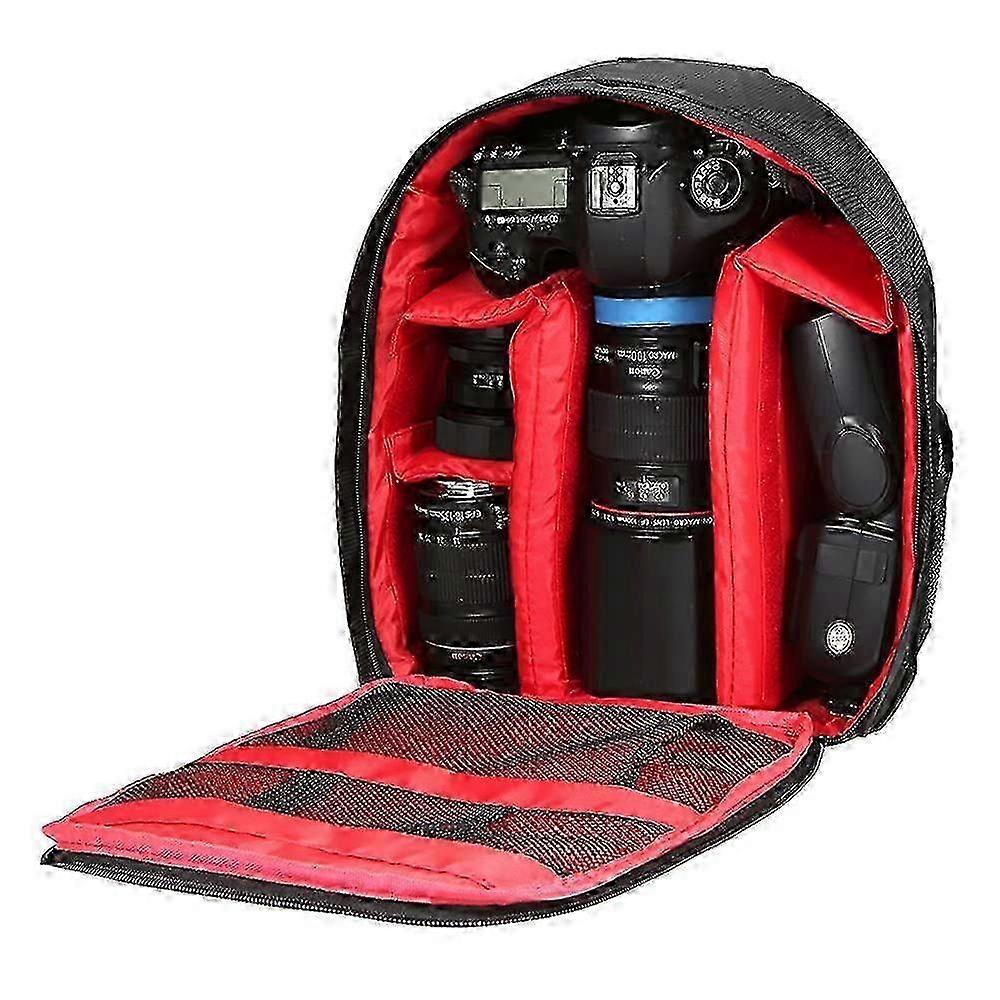 Waterproof Shockproof Camping Bag - Small Red Camera Backpack