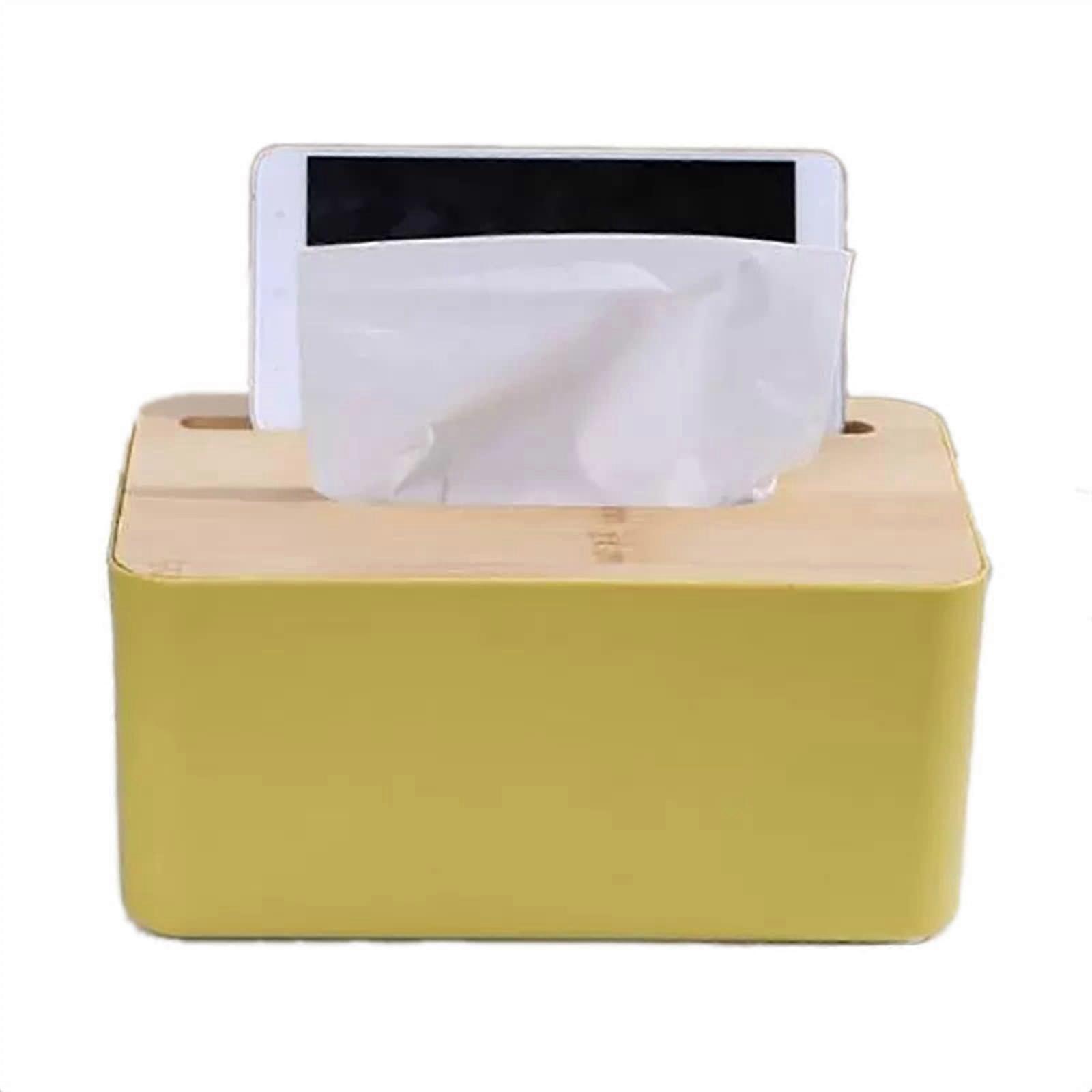 Creative Rectangular Plastic Tissue Box Rack for Household, Brown/Red