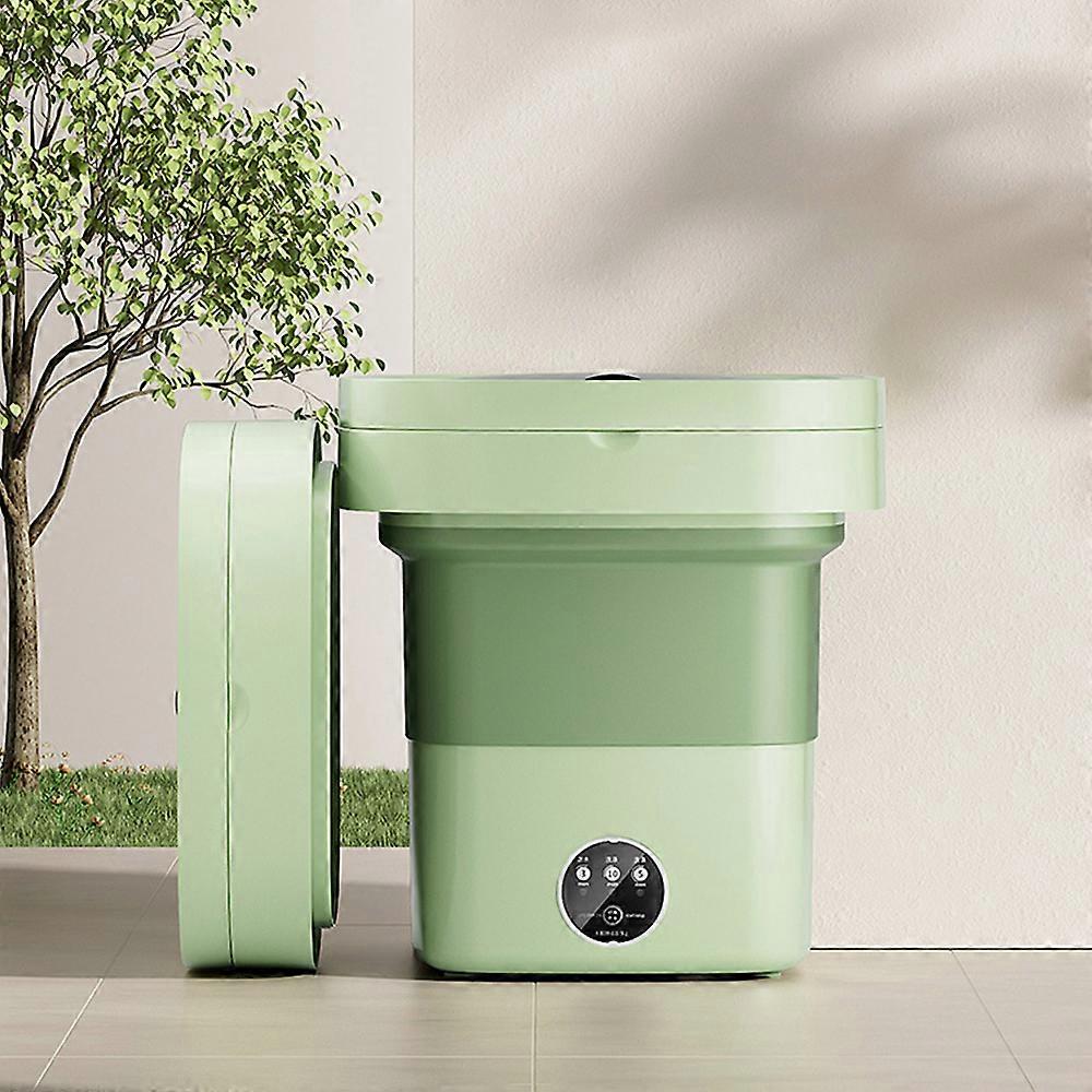 8L Portable Mini Washing Machine with UV Sterilization Foldable Spin Dryer with Drain Basket Drain Hose for Travel Housing