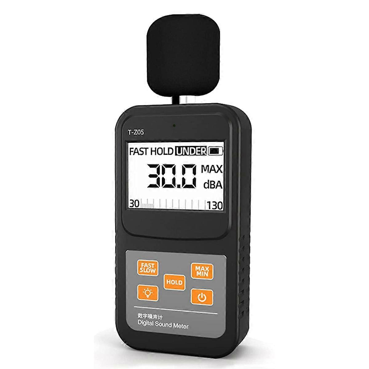 Digital Sound Level Meter Handheld SPL Meter,30-130DB Audio Noise Measure, Larger Backlit LCD Displa