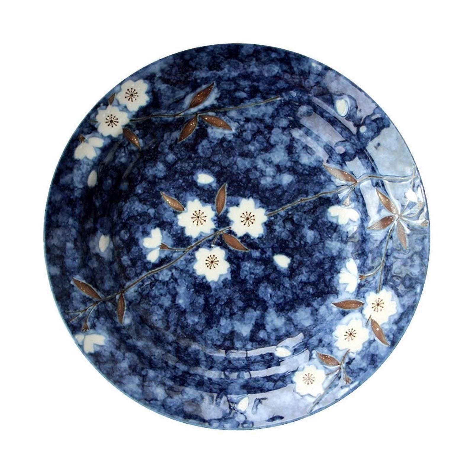 Round Ceramic Dinner Plate, Kitchenware, Dessert And Fruit Salad Plate, Western Style Tableware
