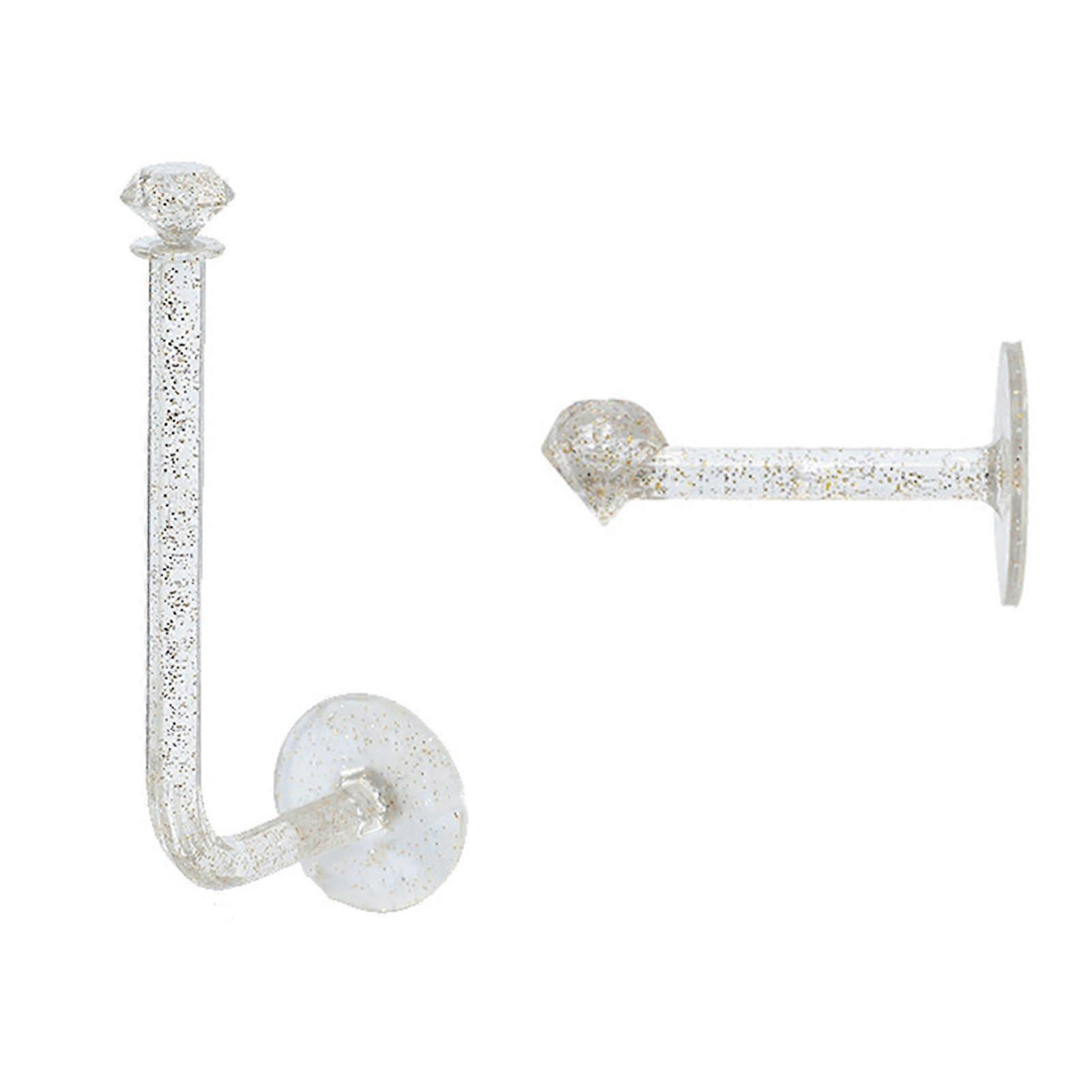 Transparent Hanger for Headbands and Hair Accessories Organizer with Shelf, Clear Plastic, Space-Saving Design, Multi-Use Storage